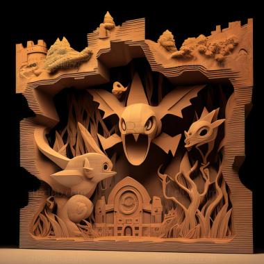3D модель Руины с видом Древние покмоны и таинственные командыR (STL)